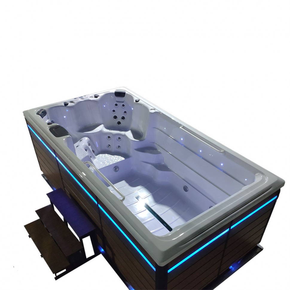 Плавательный СПА бассейн с ламельным противотоком Bigeer Парте (рис.1)